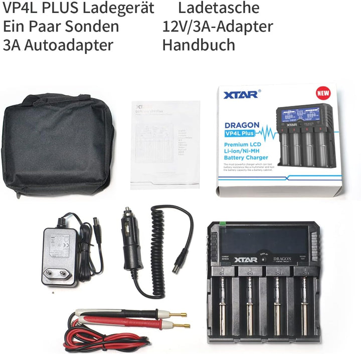 XTAR Dragon VP4L Plus Professional 18650 Kapazität Tester Universal 18650 Ladegerät für wiederauflad