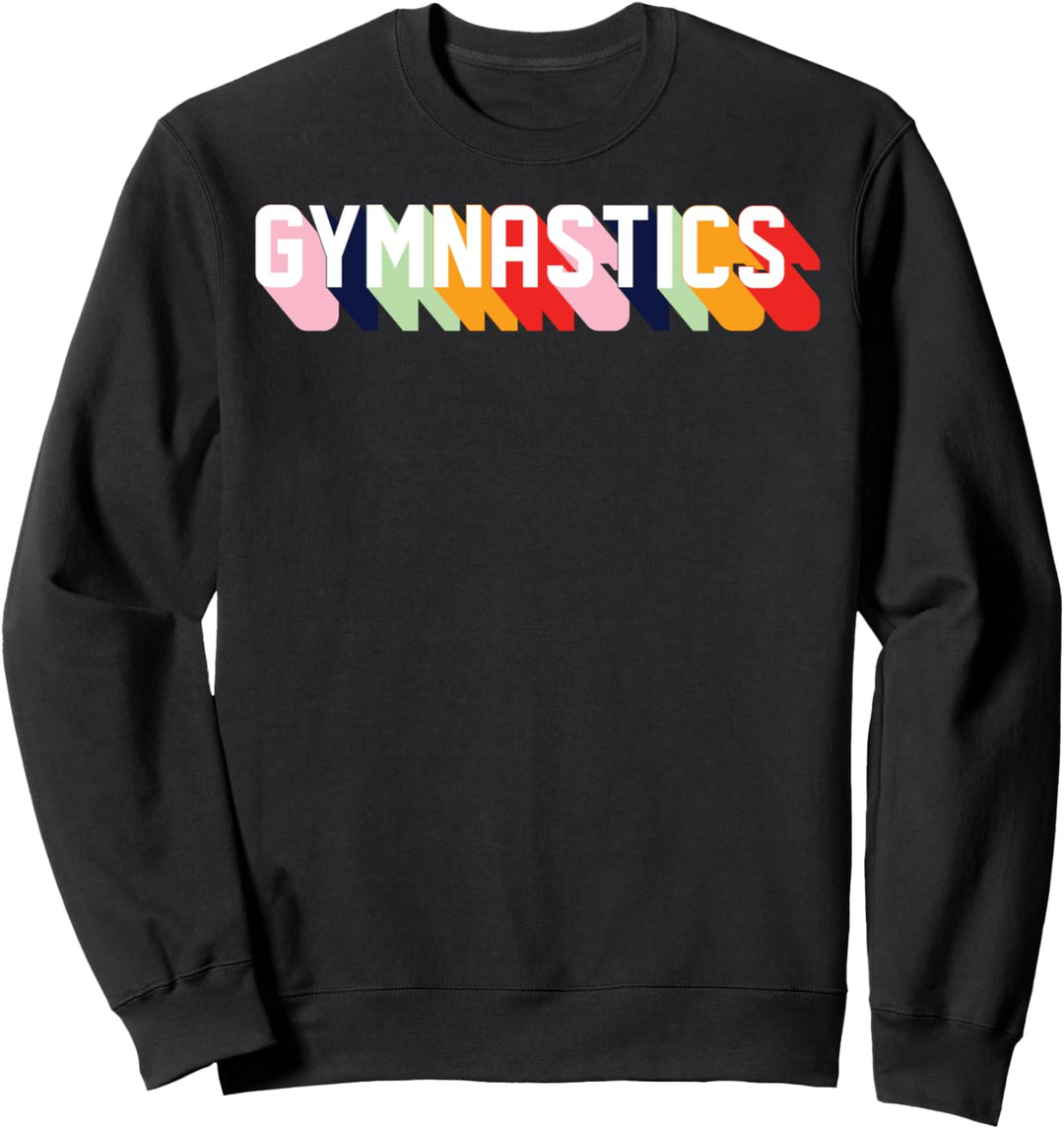 Trendy Multicolor Block Letters Gymnastics Sweatshirt