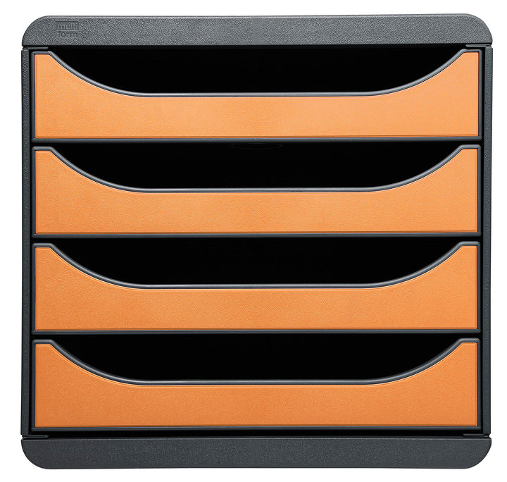 Exacompta 310788D Premium Ablagebox mit 4 Schubladen für DIN A4+ Dokumente. Belastbare Schubladenbox