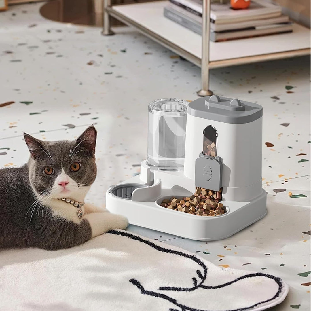 Automatischer Katzenfutterautomat,Automatischer Katzenfutterautomat Mit Wasserspender | Grosses Fass