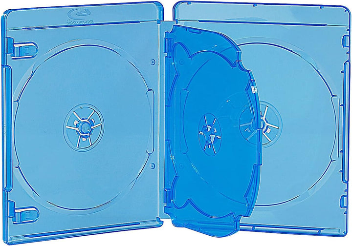 PEARL Blue Ray Huelle: Blu-ray Soft-Hüllen blau-transparent im 50er-Pack für je 4 Discs (Blu-Ray Blu