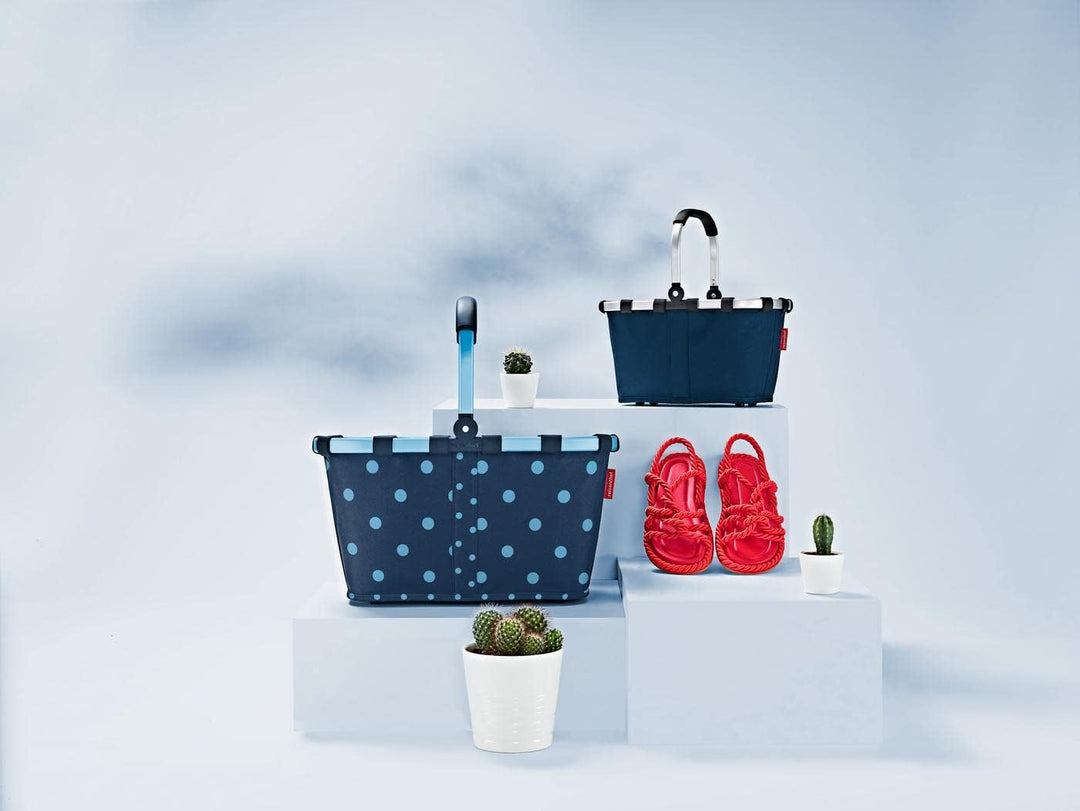 reisenthel carrybag XS Dark Blue– Stabiler Einkaufskorb mit praktischer Innentasche – Elegantes und