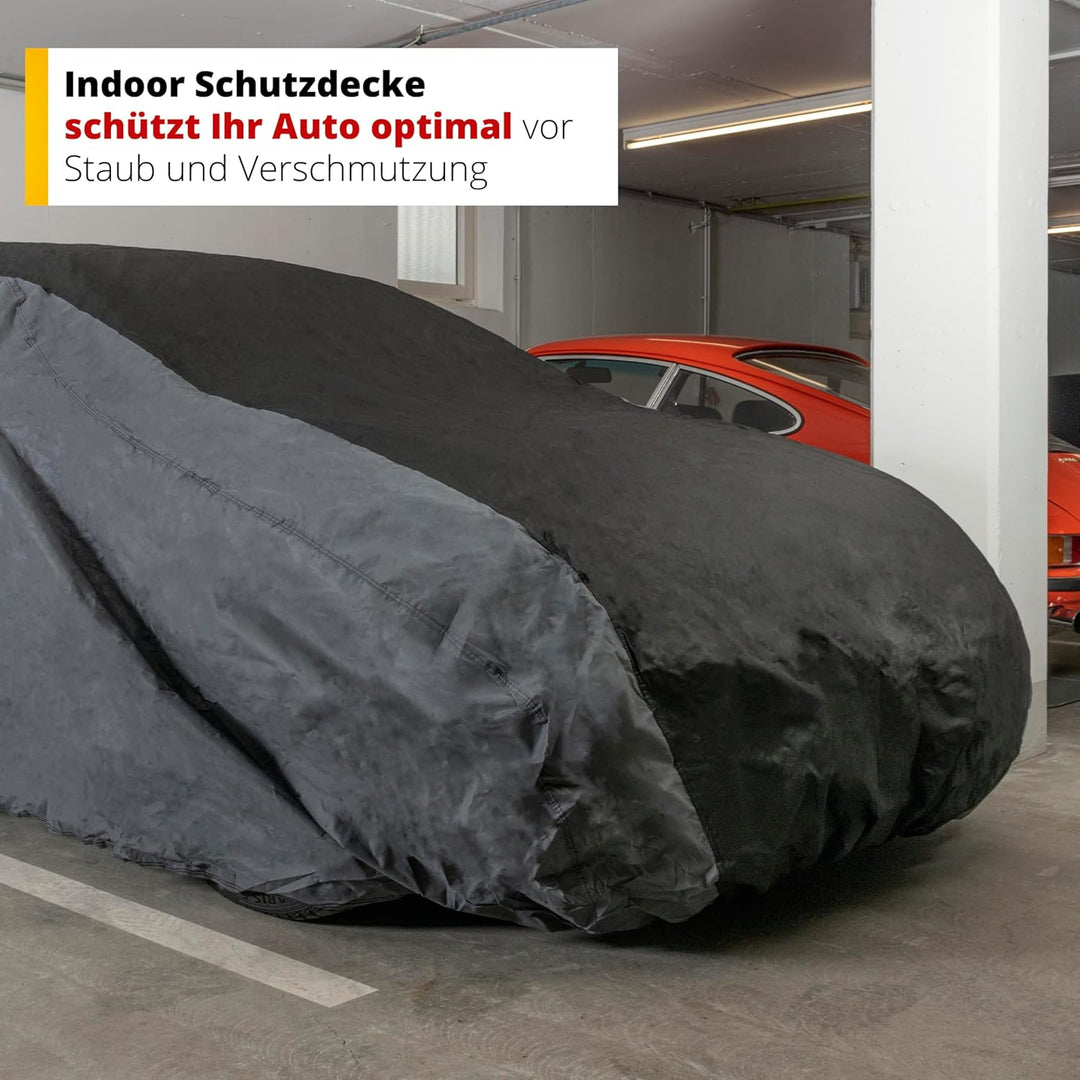WALSER CarComfort Autoplane Indoor Eco Kombi XL, Auto-Abdeckplane atmungsaktiv, lackschonende Autoab