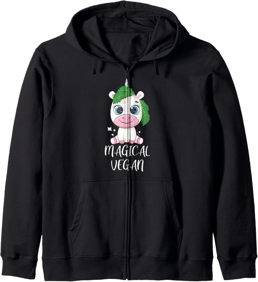 Vegan Veganismus Gemüse Veganer - Magical Vegan Unicorn Kapuzenjacke