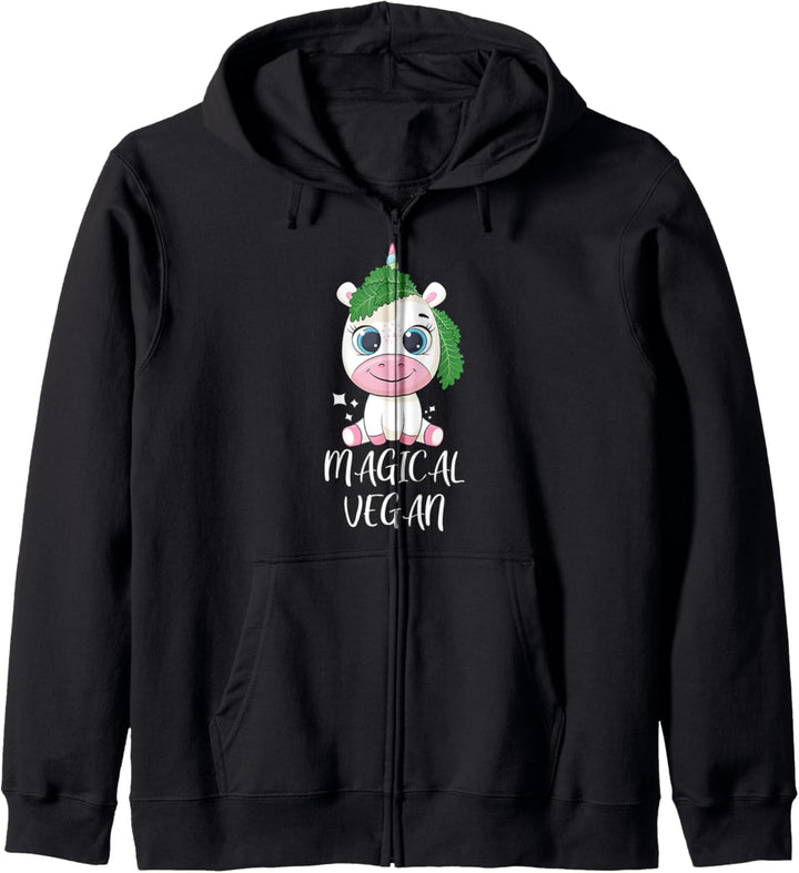 Vegan Veganismus Gemüse Veganer - Magical Vegan Unicorn Kapuzenjacke