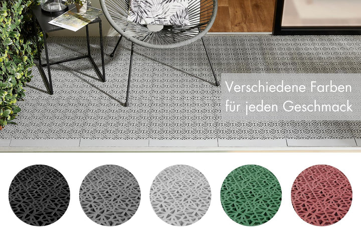andiamo Terra Sol Terassenfliesen Klicksystem - Kunststoffplatten Aussenbereich für Balkon - Terasse
