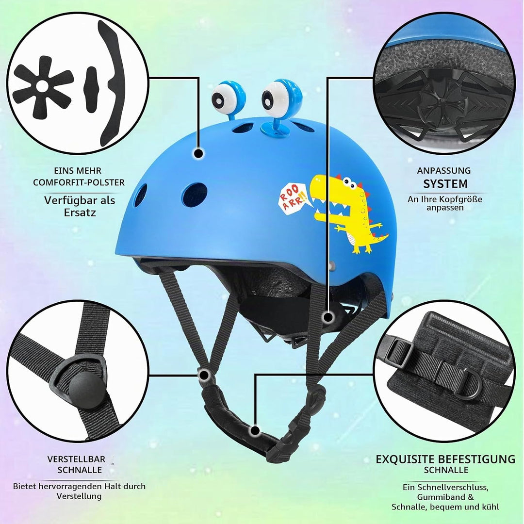 Nattork Kinderhelm für Mädchen und Jungen, DIY Kinder Fahrradhelm für Multi-Sport, Verstellbarer Hel