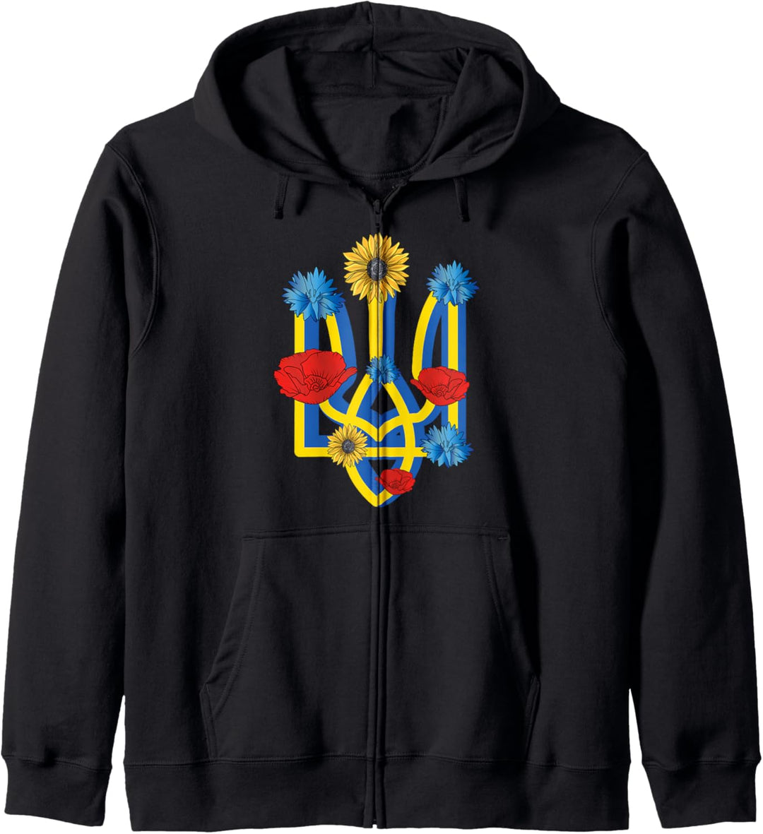 Ukraine Nationalblumen Wappen Frieden Flagge Ukrainischer Kapuzenjacke