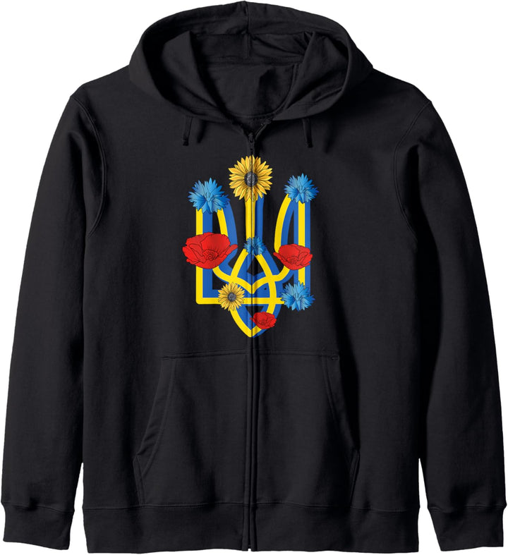 Ukraine Nationalblumen Wappen Frieden Flagge Ukrainischer Kapuzenjacke