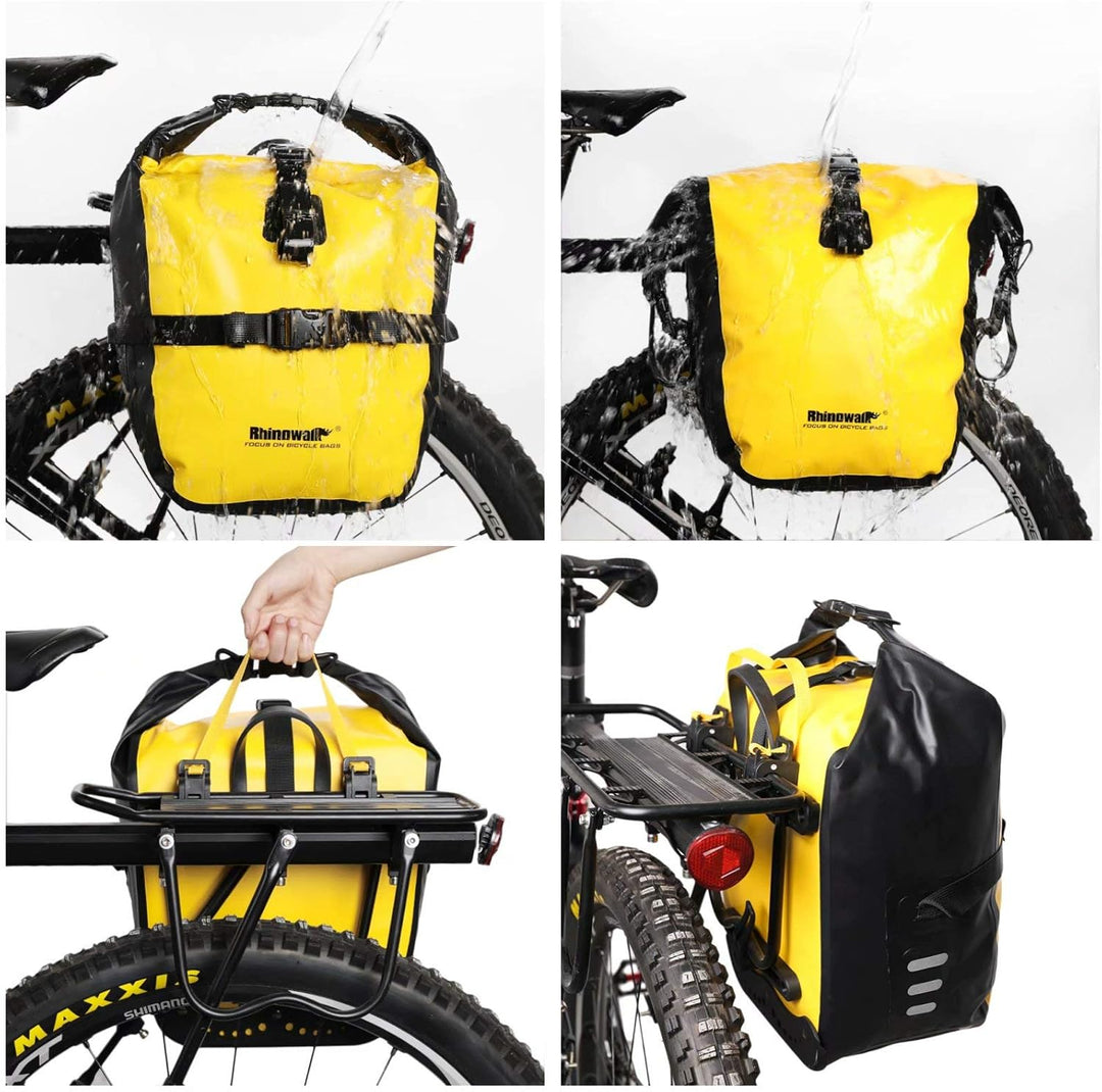 Rhinowalk 20L Fahrradtasche Wasserdicht Gepäckträgertasche Fahrrad Gepäckträger Seitentaschen Rollto