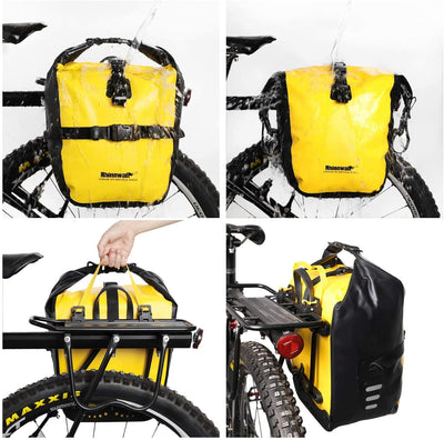 Rhinowalk 20L Fahrradtasche Wasserdicht Gepäckträgertasche Fahrrad Gepäckträger Seitentaschen Rollto