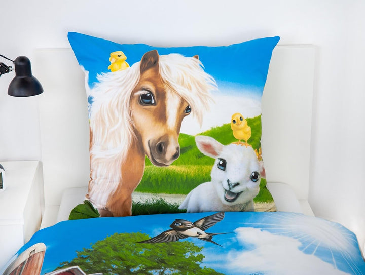 Herding Bettwäsche Farm World Bauernhof Tiere 135 x 200 cm 100% Baumwolle