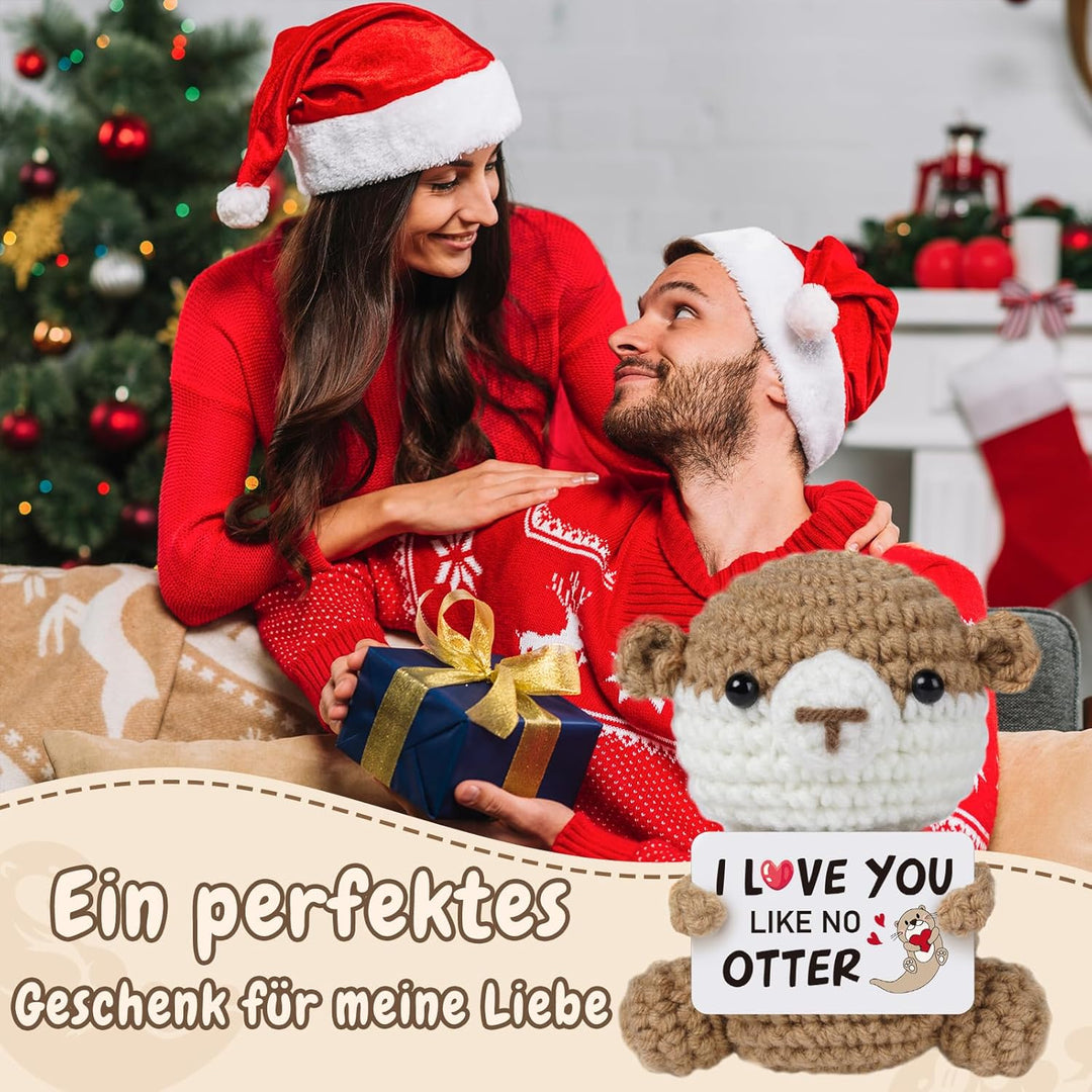 Geschenke für Frauen Männer, Partner Geschenk - Pocket Hug Positive Otter Ich Liebe Dich Geschenke,
