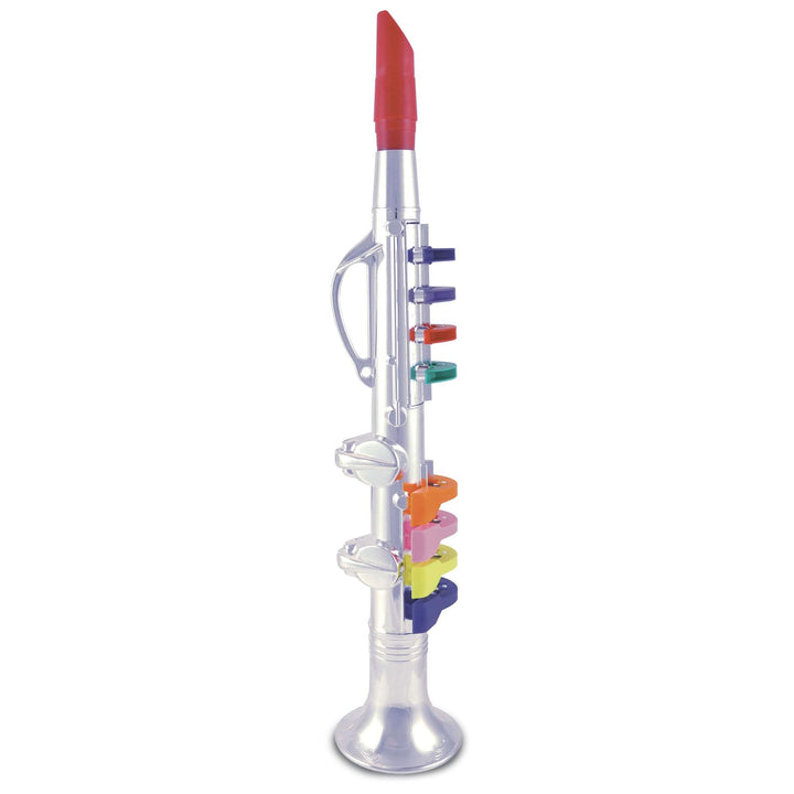 Bontempi 32 4431 Klarinette mit 8 farbigen Tasten/Noten. L. 420 mm, Mehrfarbig Einzelbett, Einzelbet