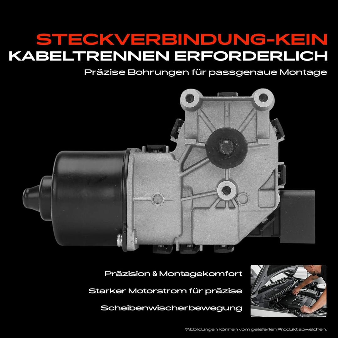 Frankberg 1x Wischermotor Vorne Links oder Rechts Kompatibel mit J.e.t.t.a IV 162 163 AV3 AV2 1.2L-2