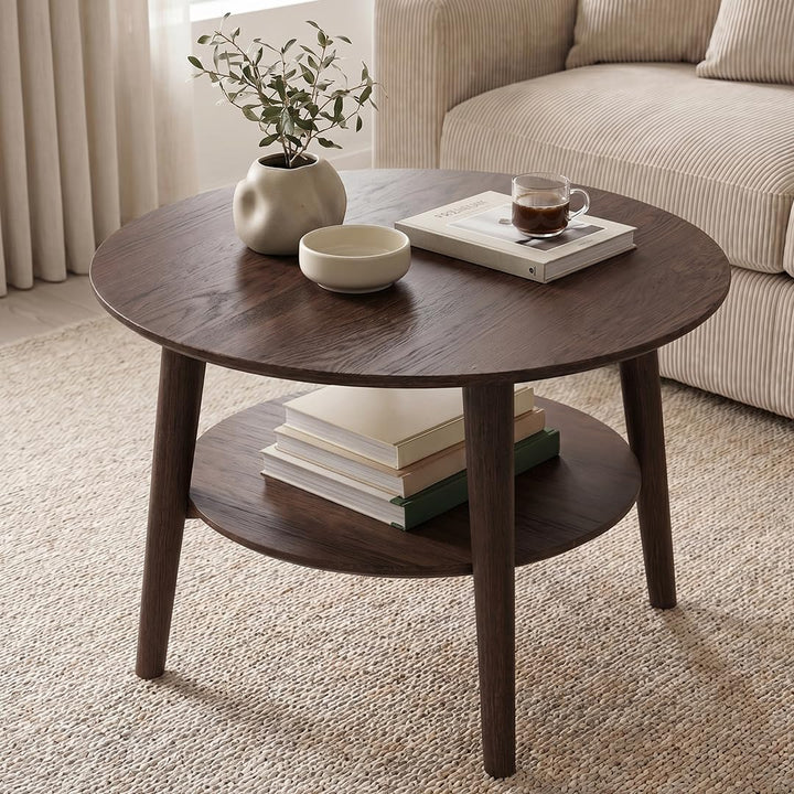 skølm Mjölnir Couchtisch rund – Wohnzimmertisch Holz – Hochwertiger Beistelltisch für Wohnzimmer – C