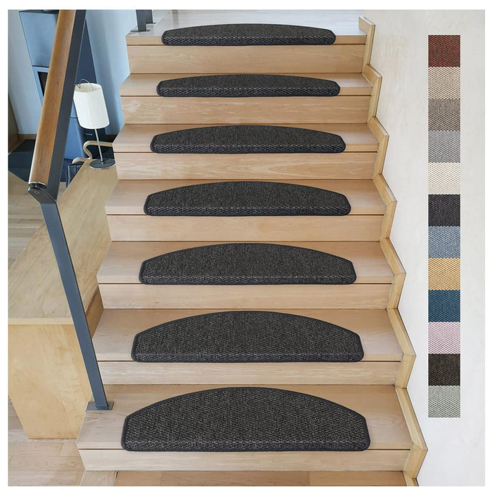 Kettelservice-Metzker® Stufenmatten Göteborg Halbrund in 8 aktuelle Farben (15 Stkück Anthrazit), 15