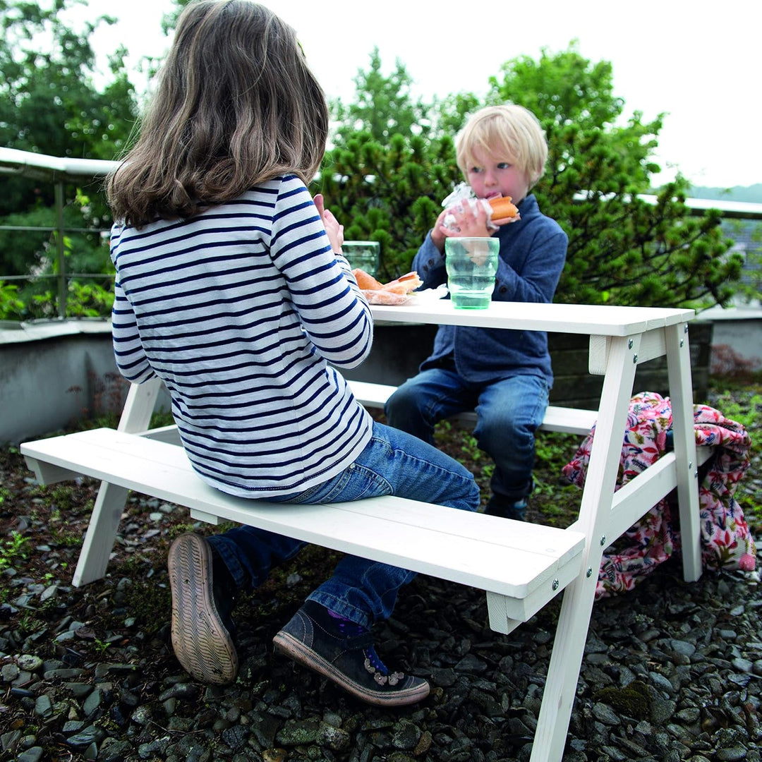 roba Kinder Outdoor+ Sitzgruppe - Picknick for 4 - Garten Sitzgarnitur aus wetterfestem Massivholz -