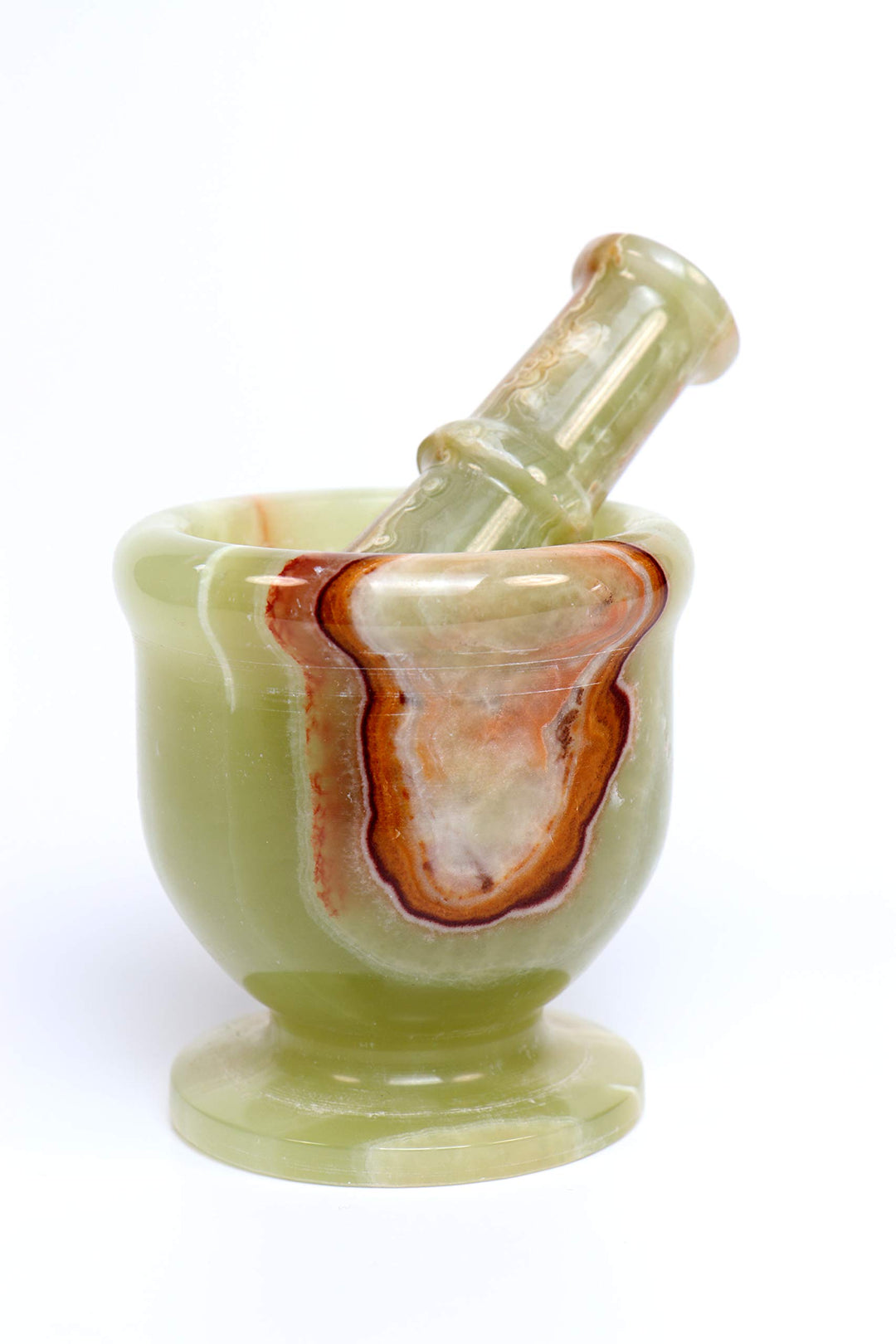 Mörser mit Pistill/Stössel Onyx Marmor Gewürze Kräuter