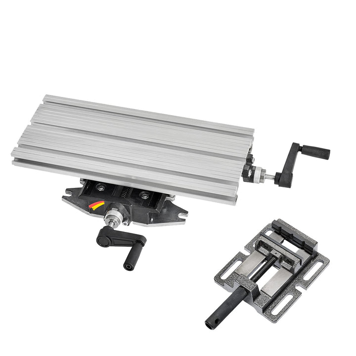 WABECO 2-Achsen Koordinatentisch K400 400 x 180 mm mit Maschinenschraubstock Kreuztisch Bohrtisch fü