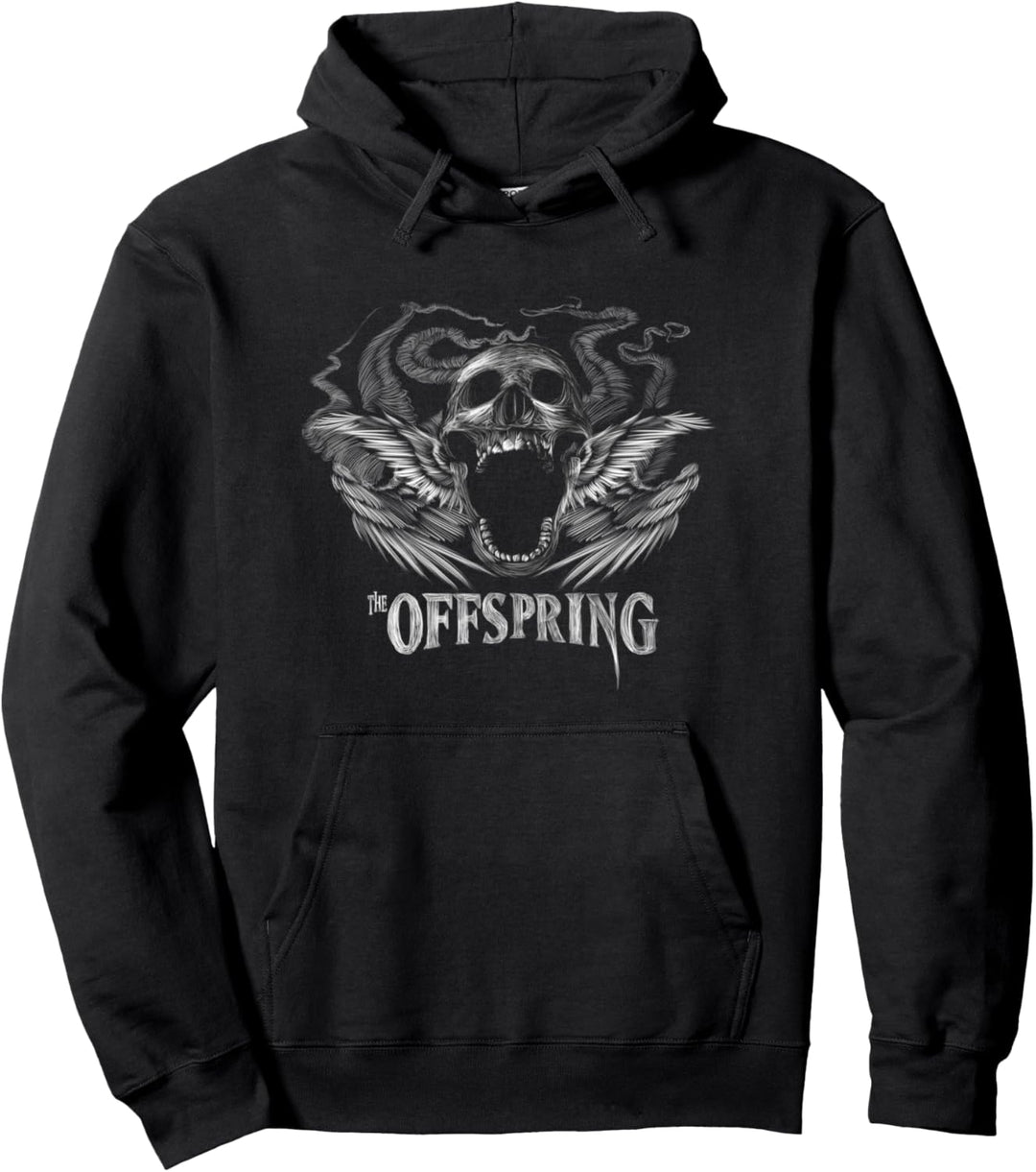 The Offspring Official Feathered Wing Skull Logo Pullover Hoodie