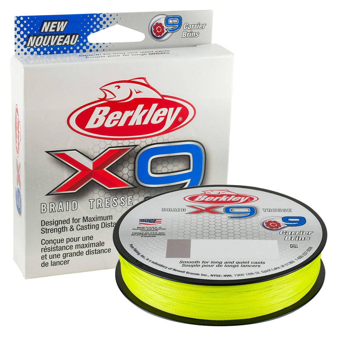 Berkley X9 geflochtene Angelschnur – 9-fache geflochtene Schnur zum Salzwasser- und Süsswasserangeln