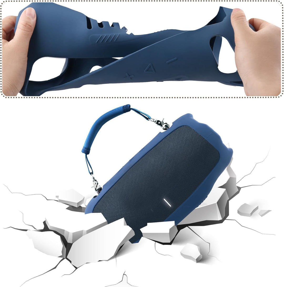 co2CREA Tragetasche Case Silikonhülle kompatibel mit JBL Xtreme 4 Tragbarer Bluetooth Lautsprecher,T