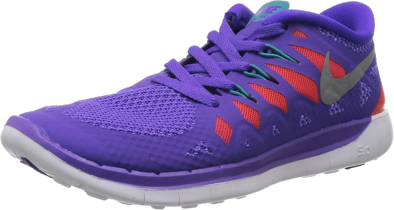 Nike Free 5.0 Mädchen Laufschuhe 36 EU Violett Silber Orange Grün Purple Venom Metallic Silver Orang