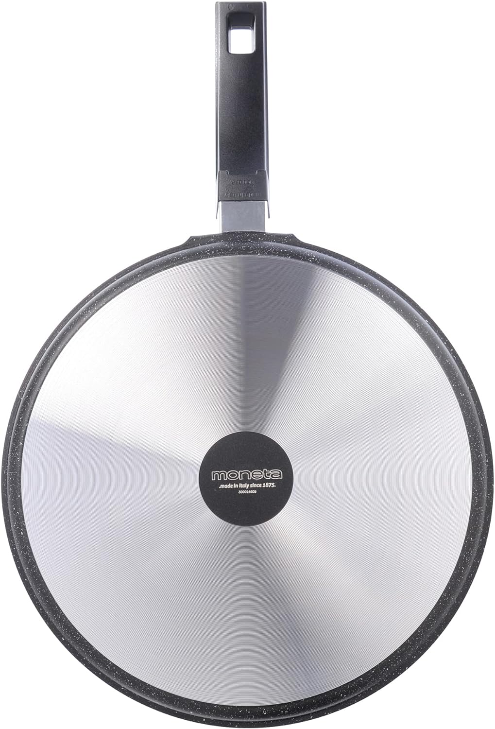 Moneta Etnea - Grillpfanne aus Aluminium mit Stein-Effekt, Schwarz, 24 cm, 24 cm