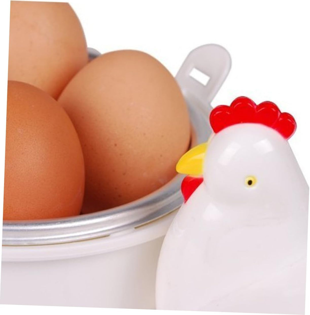 HOMSFOU Eierkocher Mikrowelle Eierdampfer Für 1-4 Eier Schnelles Kochen in 5-7 Minuten Lebensmittelg
