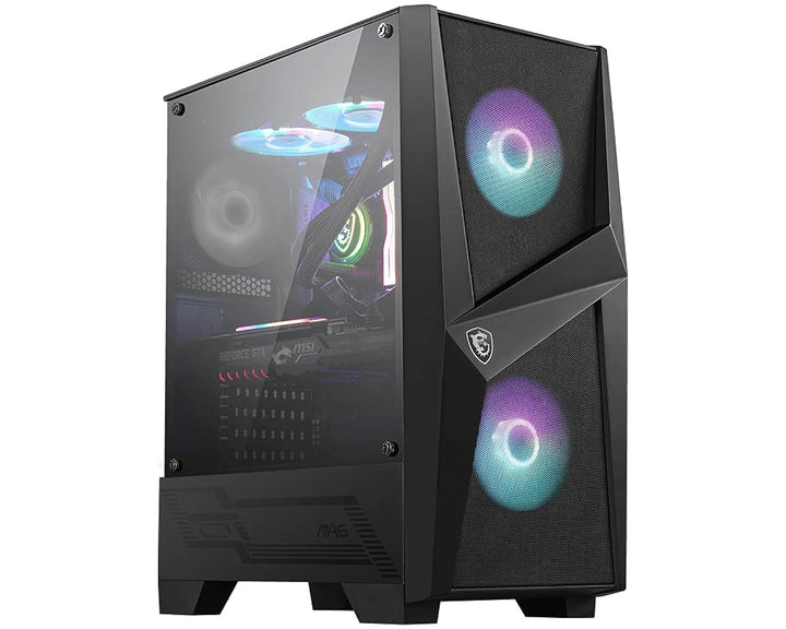 MSI MAG FORGE 100R Mid-Tower ATX Gehäuse (2x USB 3.1 Anschluss, 2x 120mm A-RGB Fan und 1x 120mm Fan