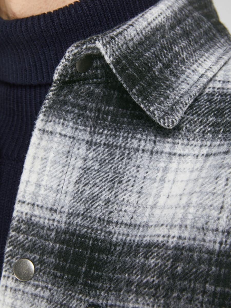 JACK & JONES Male Hemdjacke Regular Fit Hemdjacke XL Grey Melange, XL Grey Melange