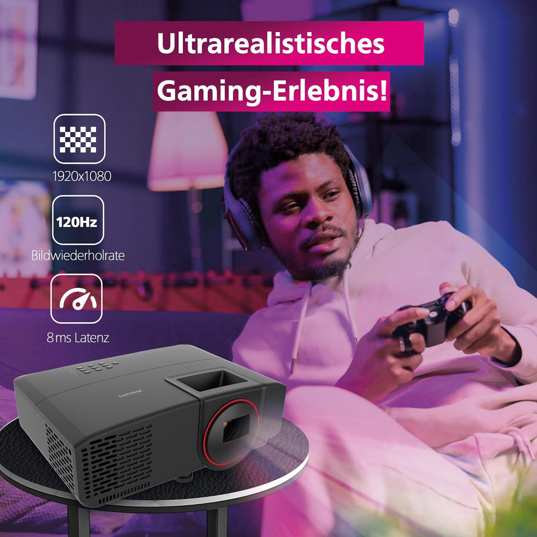 Philips, GamePix 800 Smart Beamer, DLP, Heimkino, 1920 x 1080 Pixel, Full HD, 120 Hz Bildwiederholra