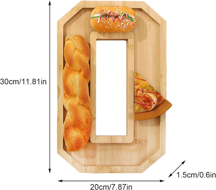 Hapivida Charcuterie Serviertablett Holz mit Zahlen 30x20 cm Befüllbare Charcuterie Brettbox Feinkos
