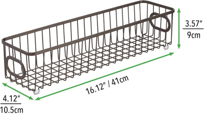mDesign 4er-Set Küchenkorb aus Metall – flexibler Aufbewahrungskorb für die Küche, Vorratskammer etc