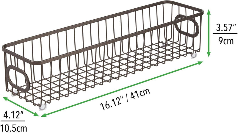 mDesign 4er-Set Küchenkorb aus Metall – flexibler Aufbewahrungskorb für die Küche, Vorratskammer etc