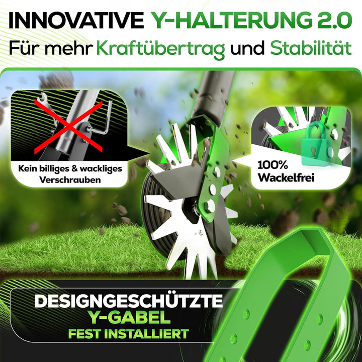 Profi Rasenkantenschneider mit höhenverstellbaren ergonomischen Stiel | Kantenschneider für perfekte