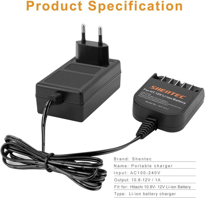 Shentec 10,8V-12V Li-Ionen Ladegeräte Für Hitachi BCL1015 329369 329370 329371 329389 331065 Einschu