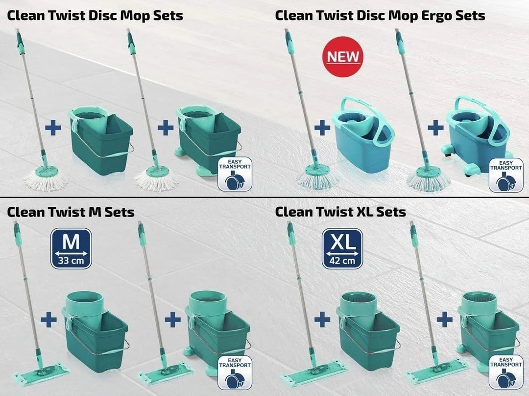 Leifheit rückenschonender Bodenwischer Profi XL micro Duo mit Aluminiumstiel 140cm, Wischmopp zum Lö