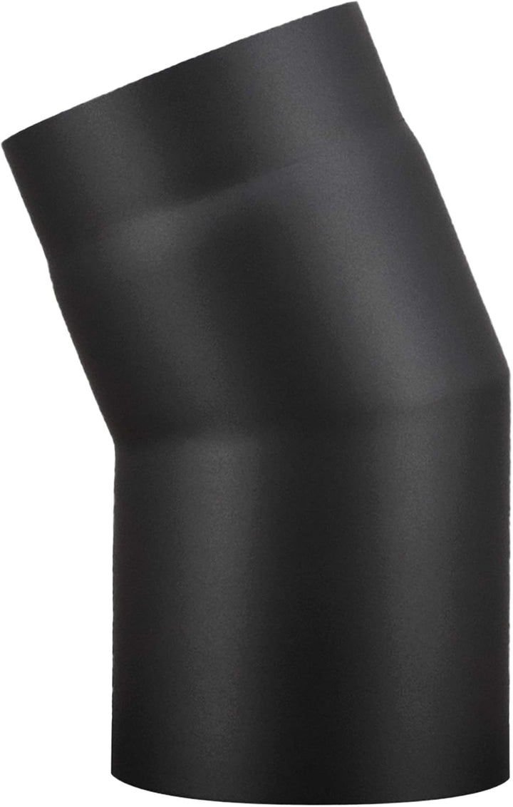 LANZZAS Ofenrohr Bogen 22° Grad, im Durchmesser, DN, Ø 150 mm, Farbe: schwarz-metallic - weitere Roh