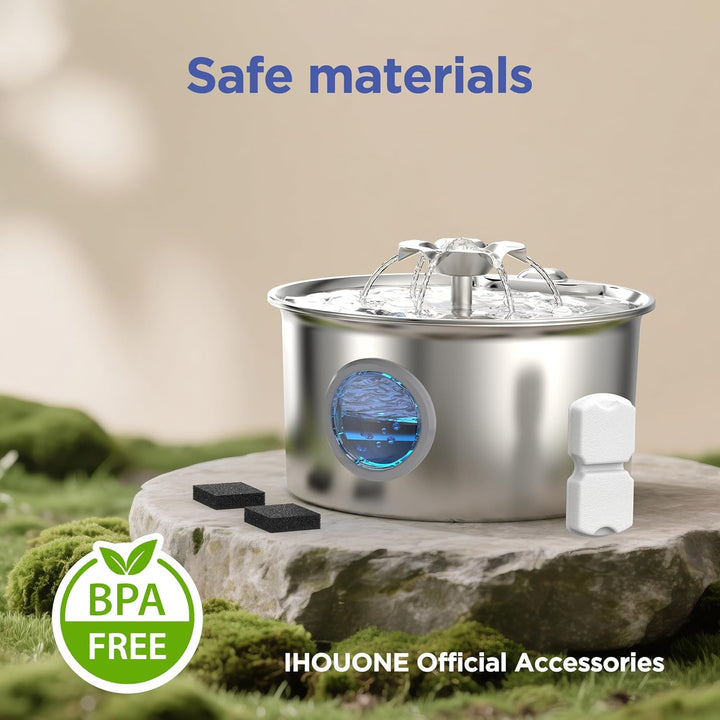 IHOUONE Katzen Trinkbrunnen Filter: 12 Filters Katzenbrunnen - 6 Kohlefilters Katzenbrunnen für Katz