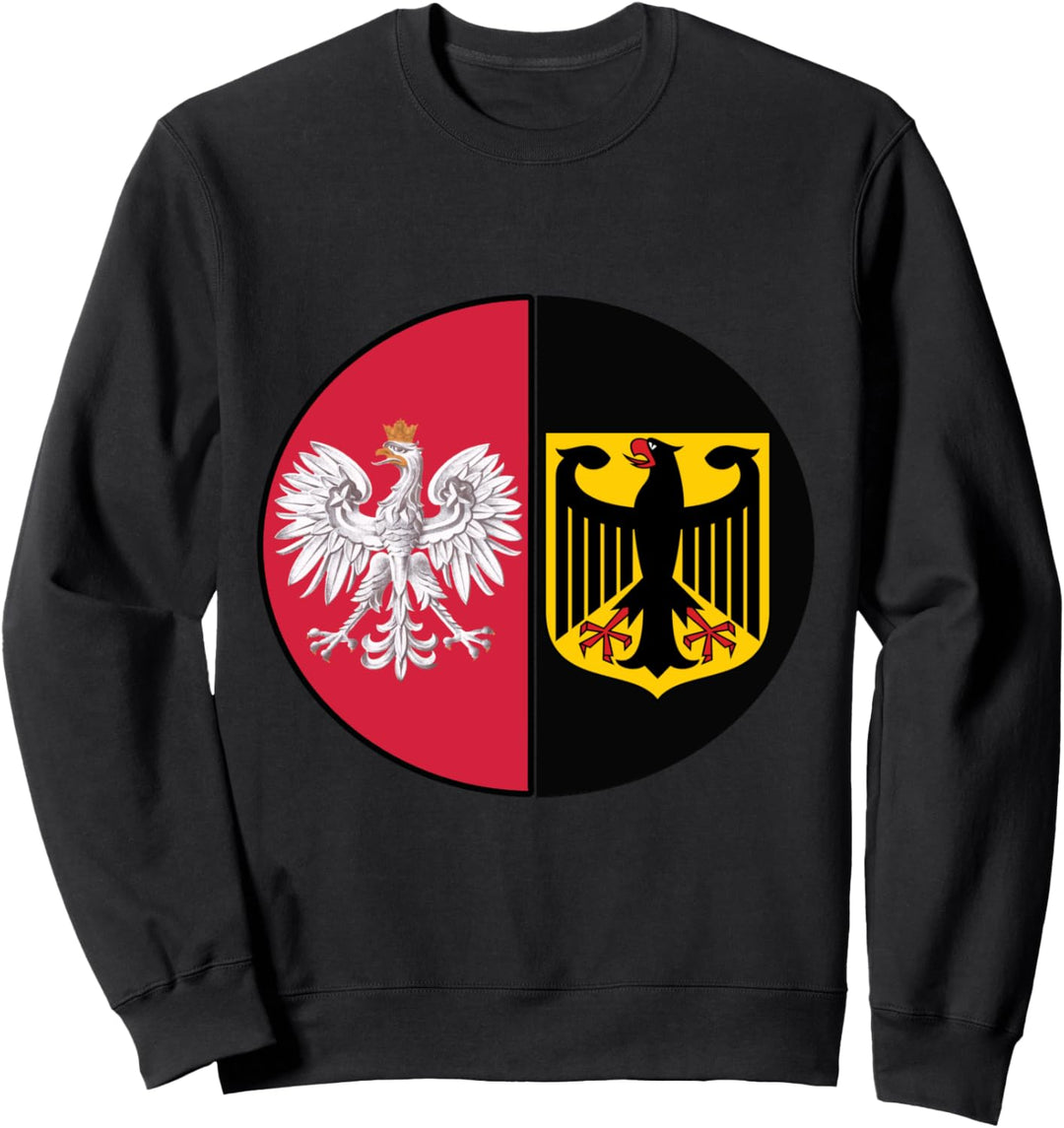 Part German Half Polish Dual Emblem Heritage Design Sweatshirt