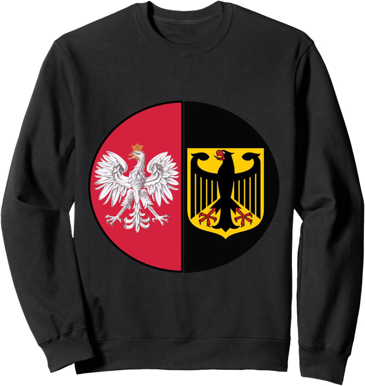 Part German Half Polish Dual Emblem Heritage Design Sweatshirt