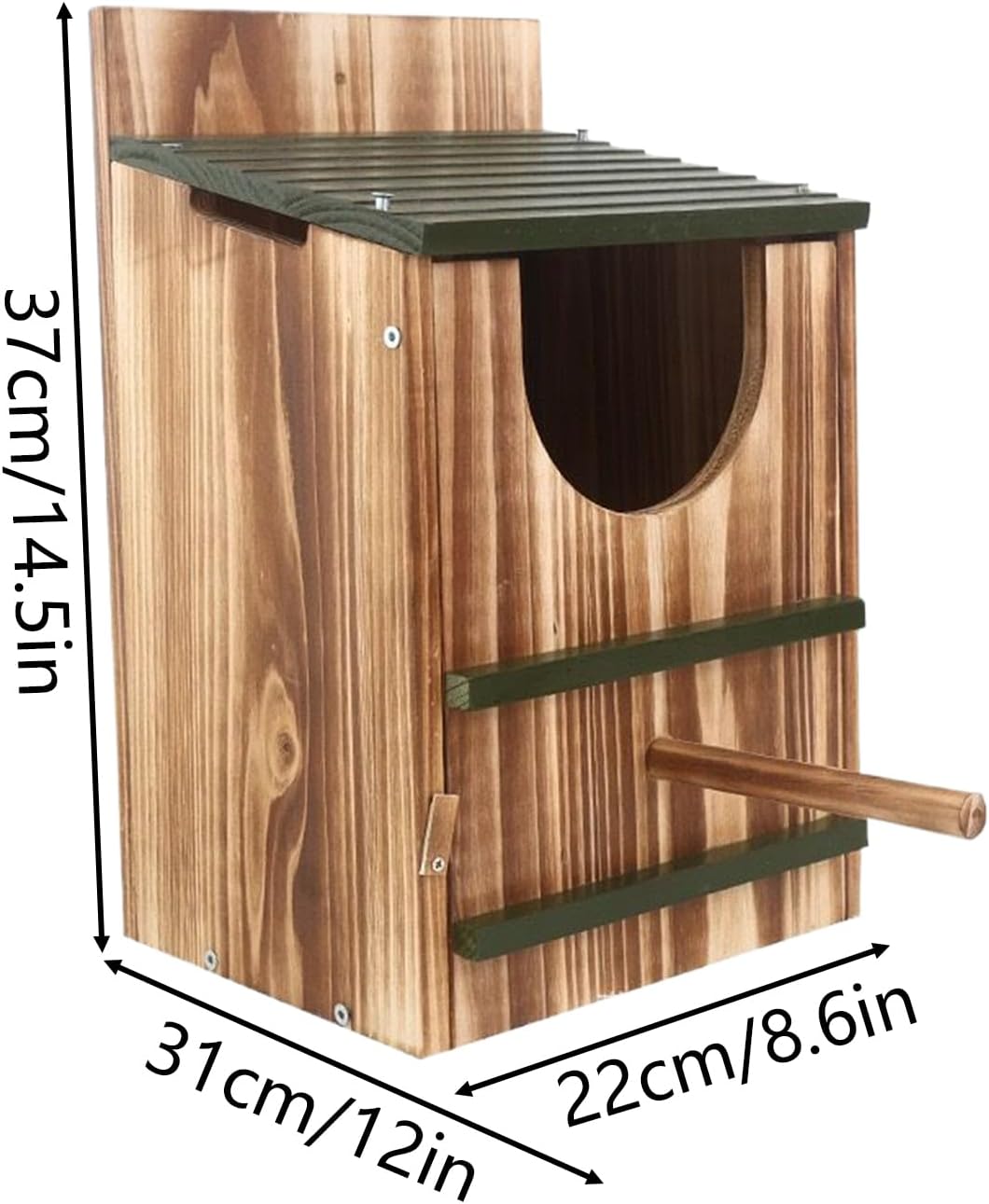 Eulen Nistkasten Rustikaler Unterschlupf aus Holz