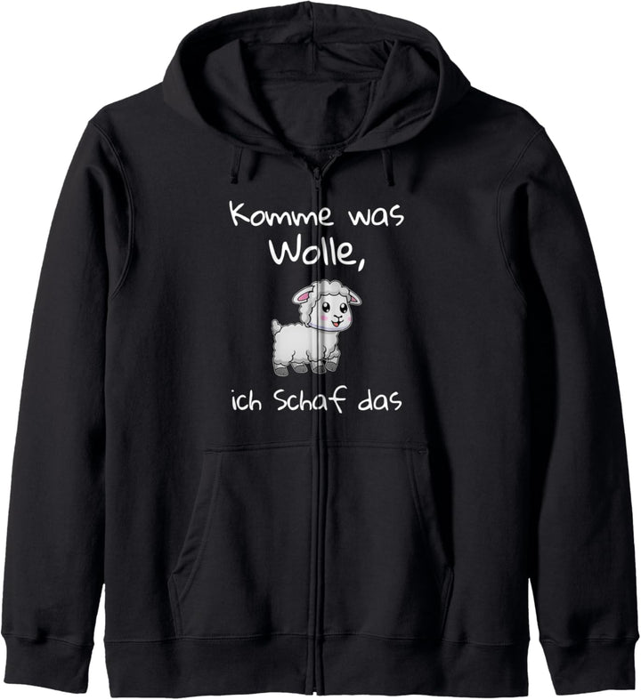 komme was wolle ich schaf das Kapuzenjacke