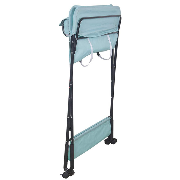 OHMG Baby Wickelkombi Klappbare Wickelkommode,Wickeltisch mit Rollen,Mobiler Wickeltisch mit Wickela