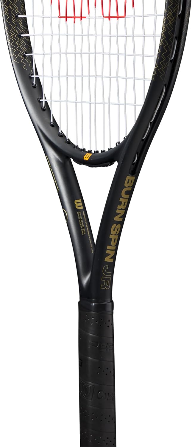 Wilson Burn Spin Jr 26 Tennis Racket, Schwarz/Orange