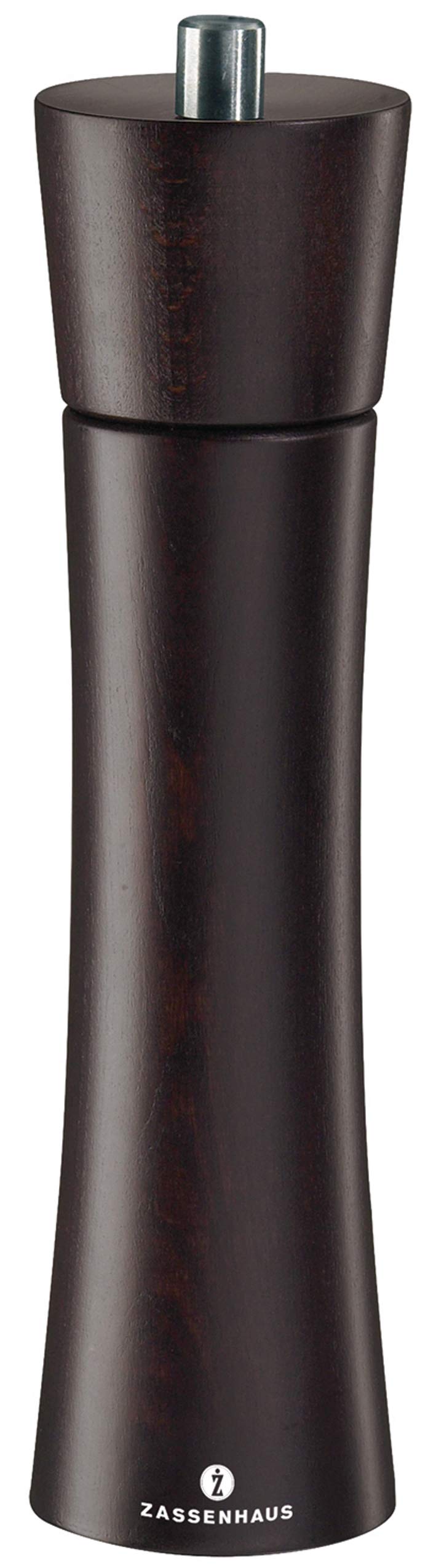 Zassenhaus Pfeffermühle Frankfurt 24 cm, Buche dunkelbraun mit stufenlos verstellbarem Hochleistungs