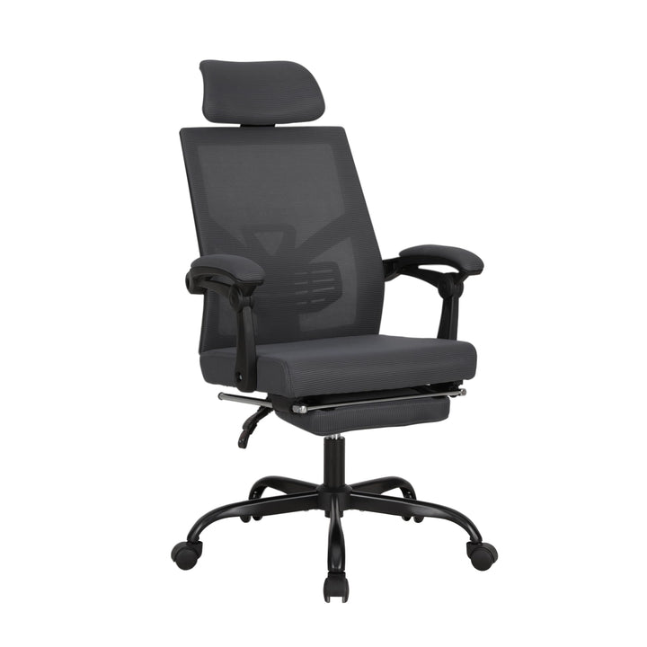 UEV Bürostuhl Ergonomisch, Drehstuhl, Schreibtischstuhl mit Verstellbarer Kopfstütze Lendenwirbelstü