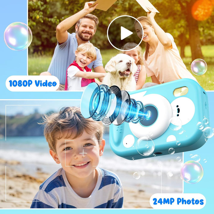 Unterwasser Kinderkamera, 48MP 1080P IP68 wasserdichte Digitalkamera Kamera Kinder mit 2,4 Zoll Bild